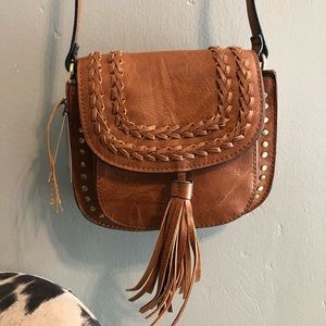 Leather cross body bag